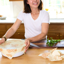 Load image into Gallery viewer, REUSABLE FOOD WRAP / ASSORTED 3 PACK