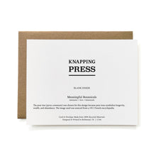Load image into Gallery viewer, GREETING CARDS / KNAPPING PRESS