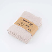 Load image into Gallery viewer, ORGANIC COTTON MUSLIN WASHCLOTHS / KITCHEN CLOTH / HANKIE