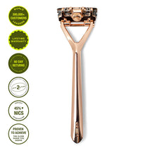 Load image into Gallery viewer, LEAF TRIPLE-BLADE PIVOTING HEAD SHAVING RAZOR