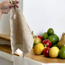 Load image into Gallery viewer, Organic Cotton Mesh Produce Bags | 2 pack