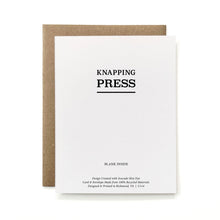 Load image into Gallery viewer, GREETING CARDS / KNAPPING PRESS
