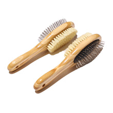 Load image into Gallery viewer, DOUBLE SIDED BAMBOO DOG BRUSH