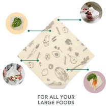 Load image into Gallery viewer, REUSABLE BEESWAX FOOD WRAP