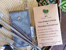 Load image into Gallery viewer, COLLAPSIBLE STRAW &amp; FOLDABLE CUTLERY KIT
