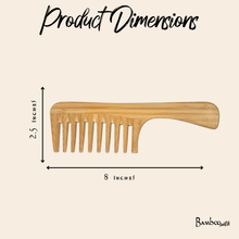 Load image into Gallery viewer, BAMBOO DETANGLING WIDE TOOTH COMB

