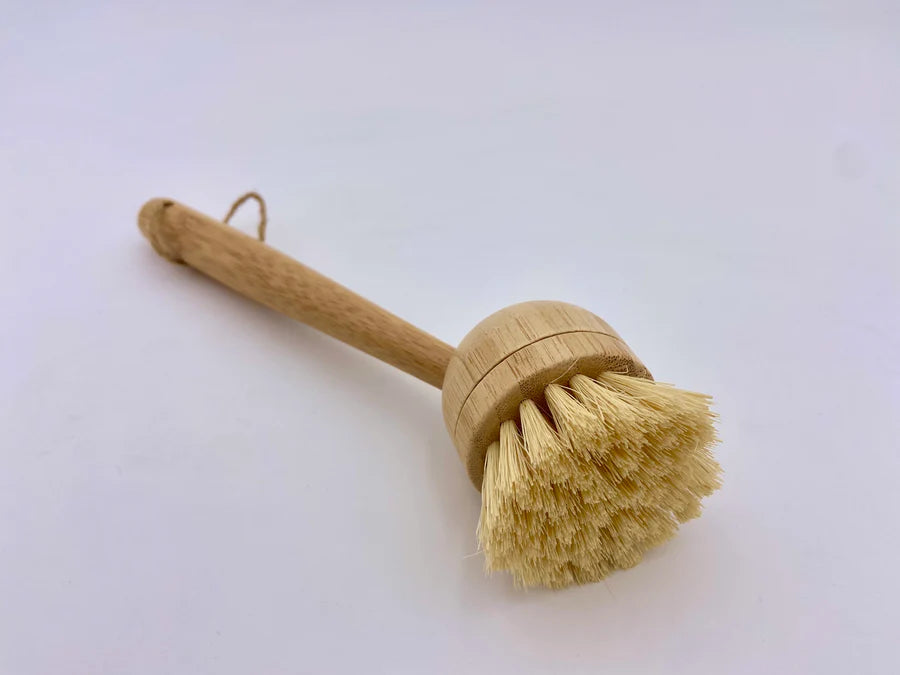 BAMBOO DISH BRUSH / LONG HANDLE WITH REPLACEABLE HEAD