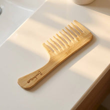 Load image into Gallery viewer, BAMBOO DETANGLING WIDE TOOTH COMB
