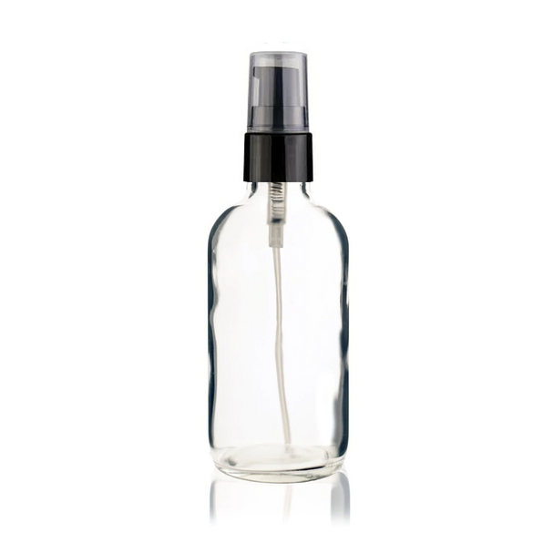 GLASS BOTTLE WITH TREATMENT PUMP / 4 OZ