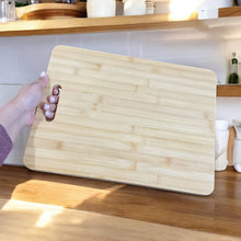 Load image into Gallery viewer, 16" BAMBOO CUTTING BOARD WITH HANDLE

