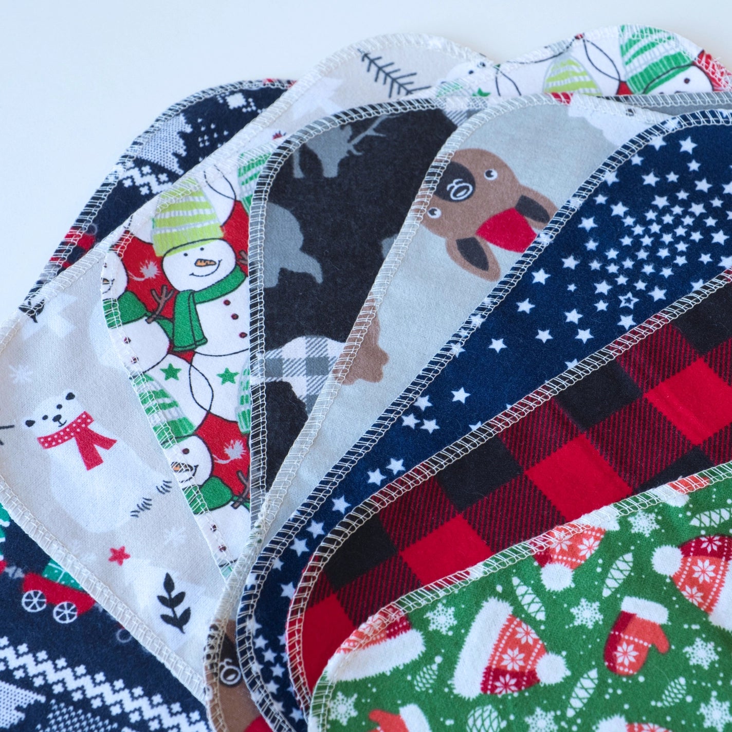 Reusable Non-Paper Towels / Holiday Prints