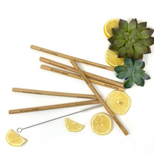 Load image into Gallery viewer, BAMBOO STRAWS / PACK OF 6
